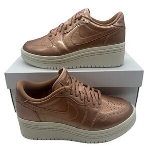 Nike Jordan Retro 1 Re Low Lifted Shoes Women Sz 7.5 Metallic Red Bronze Sneaker